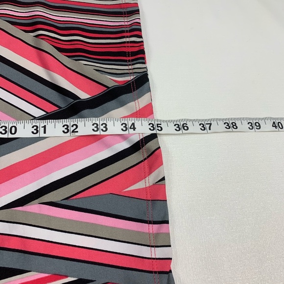 Christopher & Banks Pink Black Maxi White Skirt 1X - Picture 3 of 6